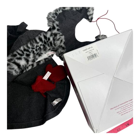 American Girl Doll Nellie Holiday Coat Hat & Mittens Faux Fur Animal Print Box - Picture 5 of 11